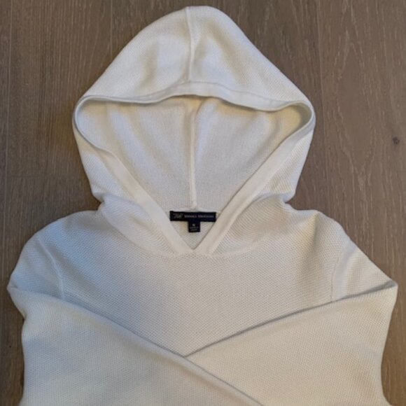 Brooks Brothers 346 100% Cotton Hoodie Cream Sz M - Picture 2 of 9